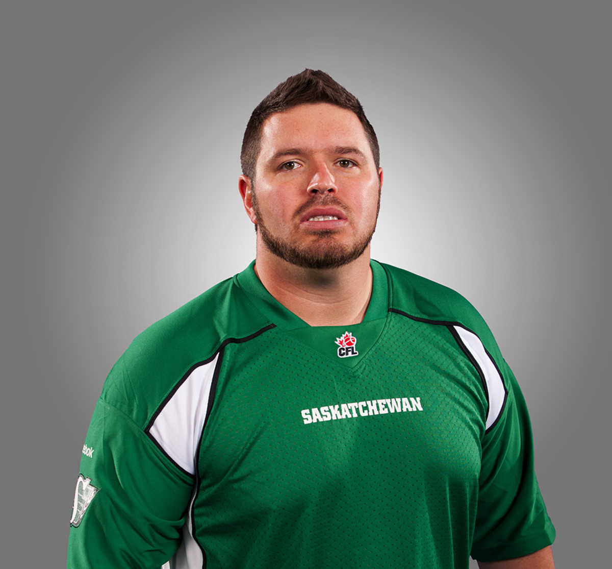Jun 26, 2014; Saskatchewan Roughriders center Dominic Picard poses for a photo. Mandatory Credit: USA TODAY Sports